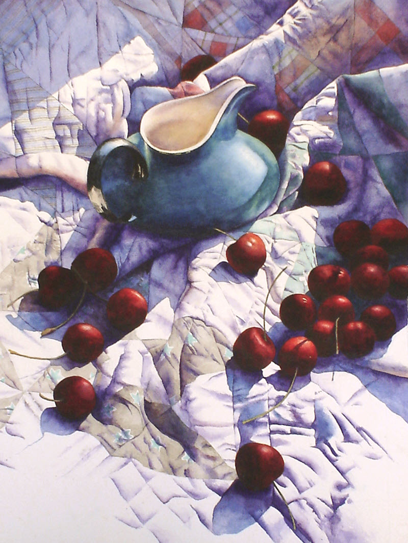 Cherries and a Pitcher by Chris Krupinski